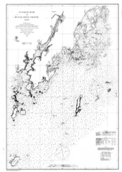 St. George River and Muscle Ridge Channel 1864 B - Old Map Nautical Chart AC Harbors 3 312 - Maine