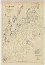 St. George River and Muscle Ridge Channel 1878 B - Old Map Nautical Chart AC Harbors 3 312 - Maine