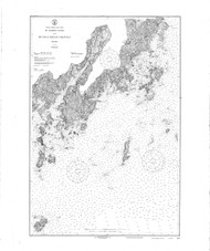 St. George River and Muscle Ridge Channel 1916 - Old Map Nautical Chart AC Harbors 3 312 - Maine