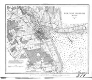 Belfast Harbor 1881 - Old Map Nautical Chart AC Harbors 3 319 - Maine
