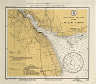 Belfast Harbor 1930 - Old Map Nautical Chart AC Harbors 3 319 - Maine