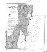 Harbors of Camden and Rockport 1864 - Old Map Nautical Chart AC Harbors 3 321 - Maine