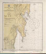 Harbors of Camden and Rockport 1933 - Old Map Nautical Chart AC Harbors 3 321 - Maine