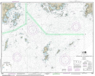 Approaches to Penobscot Bay 2014 - Old Map Nautical Chart AC Harbors 3 322 - Maine