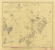 Approaches to Dix Island 1874 B - Old Map Nautical Chart AC Harbors 3 563 - Maine