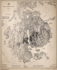 Mount Desert Island 1882 B - Old Map Nautical Chart AC Harbors 4 292 - Maine