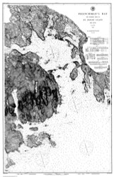 Frenchmans Bay and Eastern Part of Mount Desert Harbor 1885 D - Old Map Nautical Chart AC Harbors 4 306 - Maine