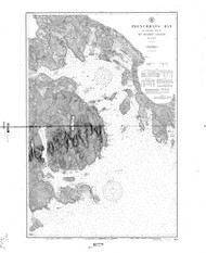 Frenchmans Bay and Eastern Part of Mount Desert Harbor 1906 - Old Map Nautical Chart AC Harbors 4 306 - Maine