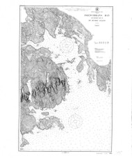Frenchmans Bay and Eastern Part of Mount Desert Harbor 1915 - Old Map Nautical Chart AC Harbors 4 306 - Maine