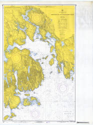 Frenchmans Bay and Eastern Part of Mount Desert Harbor 1968 - Old Map Nautical Chart AC Harbors 4 306 - Maine