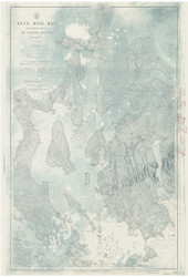 Blue Hill Bay 1906 B - Old Map Nautical Chart AC Harbors 4 307 - Maine