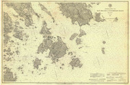 Blue Hill Bay and Eggemoggin Reach 1885 A - Old Map Nautical Chart AC Harbors 4 308 - Maine