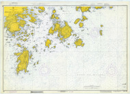 Blue Hill Bay and Eggemoggin Reach 1971 - Old Map Nautical Chart AC Harbors 4 308 - Maine