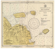 Bar Harbor 1938 - Old Map Nautical Chart AC Harbors 4 318 - Maine