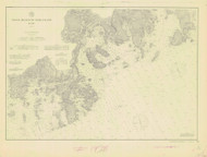 Cross Island to Nash Island 1891 - Old Map Nautical Chart AC Harbors 5 304 - Maine