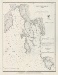 Winter Harbor 1876 D - Old Map Nautical Chart AC Harbors 5 317 - Maine