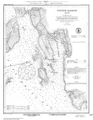 Winter Harbor 1917 - Old Map Nautical Chart AC Harbors 5 317 - Maine