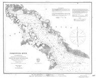 Pasquotank River 1850 - Old Map Nautical Chart AC Harbors 407 - North Carolina