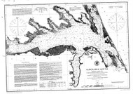 Albemarle Sound 1877 - Old Map Nautical Chart AC Harbors 408 - North Carolina