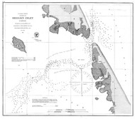 Oregon Inlet 1862 BW - Old Map Nautical Chart AC Harbors 414 - North Carolina