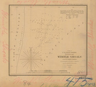 Wimble Shoals 1854 - Old Map Nautical Chart AC Harbors 415 - North Carolina