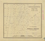 Wimble Shoals 1870 - Old Map Nautical Chart AC Harbors 415 - North Carolina