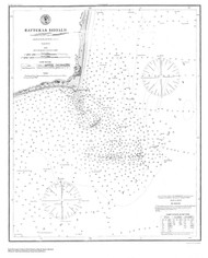 Hatteras Shoals 1872 BW - Old Map Nautical Chart AC Harbors 416 - North Carolina