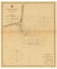 Hatteras Shoals 1872 - Old Map Nautical Chart AC Harbors 416 - North Carolina