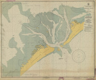 Ocracoke Inlet 1944 - Old Map Nautical Chart AC Harbors 418 - North Carolina