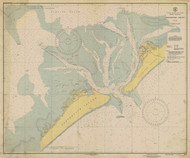 Ocracoke Inlet 1945 - Old Map Nautical Chart AC Harbors 418 - North Carolina