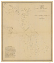 Cape Lookout Shoals 1864 - Old Map Nautical Chart AC Harbors 419 - North Carolina