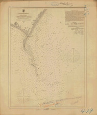 Cape Lookout Shoals 1866 - Old Map Nautical Chart AC Harbors 419 - North Carolina