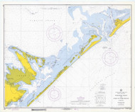 Ocracoke Inlet and Core Sound 1969 - Old Map Nautical Chart AC Harbors 419 - North Carolina