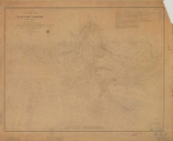 Beaufort Harbor 1854 - Old Map Nautical Chart AC Harbors 420 - North Carolina