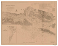 Beaufort Harbor 1857 - Old Map Nautical Chart AC Harbors 420 - North Carolina