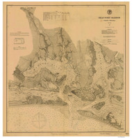 Beaufort Harbor 1876 - Old Map Nautical Chart AC Harbors 420 - North Carolina