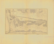 Core Sound and Straits 1915 - Old Map Nautical Chart AC Harbors 421 - North Carolina