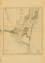 Cape Fear River - Entrance to Reeves Pt. 1866 - Old Map Nautical Chart AC Harbors 424 - North Carolina