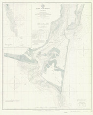 Cape Fear River - Entrance to Reeves Pt. 1884 - Old Map Nautical Chart AC Harbors 424 - North Carolina