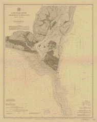 Cape Fear River - Entrance to Reeves Pt. 1897 - Old Map Nautical Chart AC Harbors 424 - North Carolina