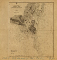 Cape Fear River - Entrance to Reeves Pt. 1923 - Old Map Nautical Chart AC Harbors 424 - North Carolina