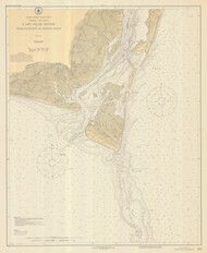 Cape Fear River - Entrance to Reeves Pt. 1926 - Old Map Nautical Chart AC Harbors 424 - North Carolina