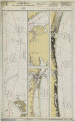Gull Sail to Topsail Sound 1925 - Old Map Nautical Chart AC Harbors 3253 - North Carolina