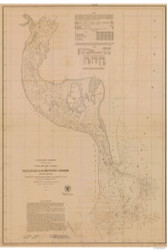 Winyah Bay 1855 - Old Map Nautical Chart AC Harbors 428 - South Carolina