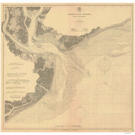Charleston Harbor 1900 - Old Map Nautical Chart AC Harbors 431 - South Carolina