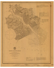 North Edisto River 1856 - Old Map Nautical Chart AC Harbors 434 - South Carolina