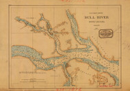 Bull and Combahee Rivers 1872 - Old Map Nautical Chart AC Harbors 435 - South Carolina