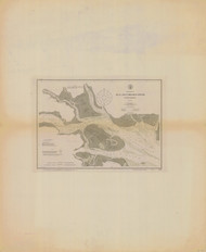 Bull and Combahee Rivers 1910 - Old Map Nautical Chart AC Harbors 435 - South Carolina