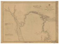WhaleBranch 1875 - Old Map Nautical Chart AC Harbors 437 - South Carolina