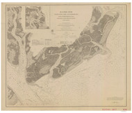 Beaufort River 1873 - Old Map Nautical Chart AC Harbors 438 - South Carolina